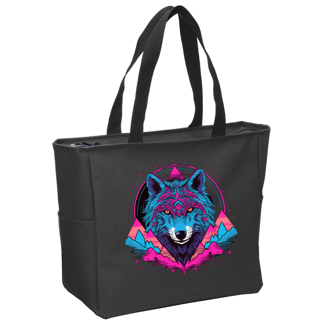 Wolf And Wolves Zip Tote Bag