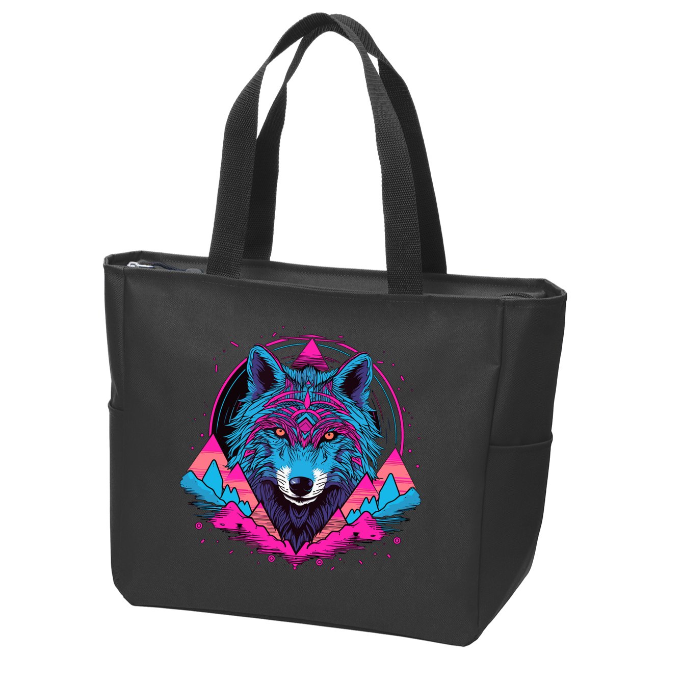Wolf And Wolves Zip Tote Bag