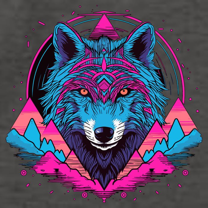Wolf And Wolves Vector Backpack