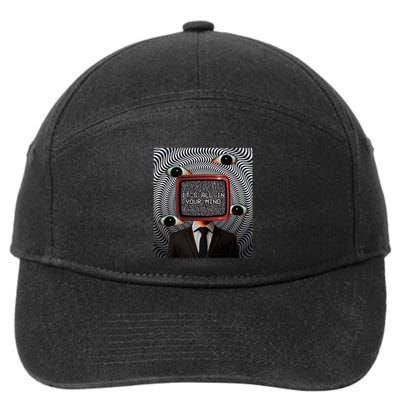 Weirdcore Aesthetic Weird Eyes Optical Illusion Oddcore 7-Panel Snapback Hat