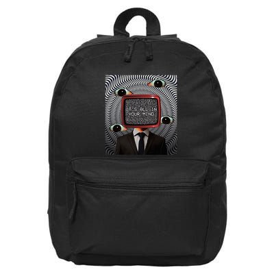 Weirdcore Aesthetic Weird Eyes Optical Illusion Oddcore 16 in Basic Backpack