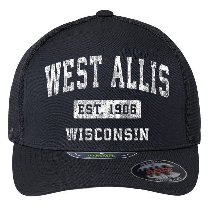 West Allis Wisconsin Wi Vintage Established Sports Flexfit Unipanel Trucker Cap