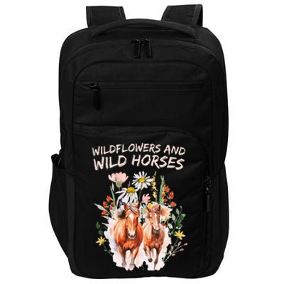 Wildflowers And Wild Horses Nature Beauty Country Impact Tech Backpack