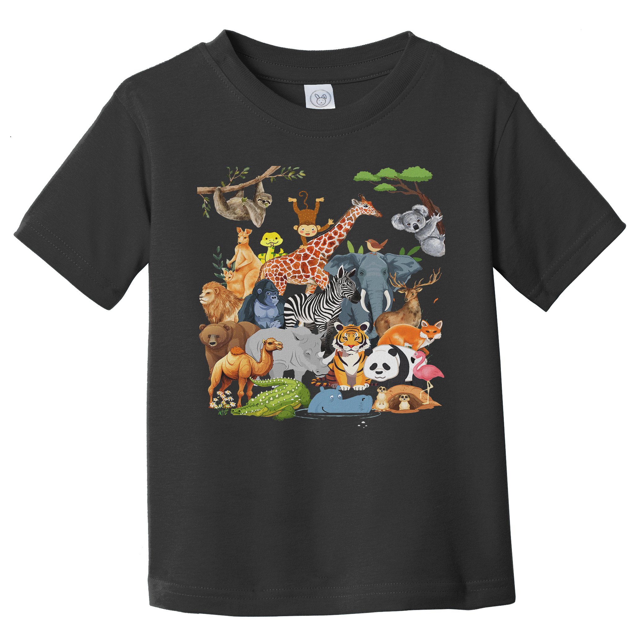 Women And Wildlife Zoo Day Party Cute 22 Animals Toddler T-Shirt