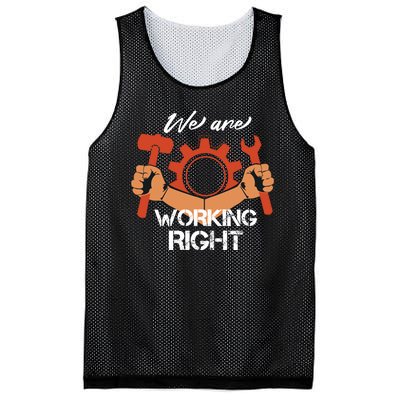 We Are Working Right Mesh Reversible Basketball Jersey Tank