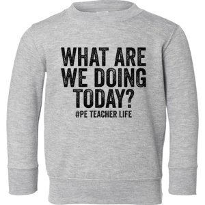 What are we doing today PE Teacher life Physical Education Toddler Sweatshirt