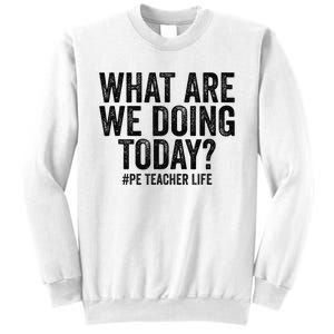 What are we doing today PE Teacher life Physical Education Sweatshirt