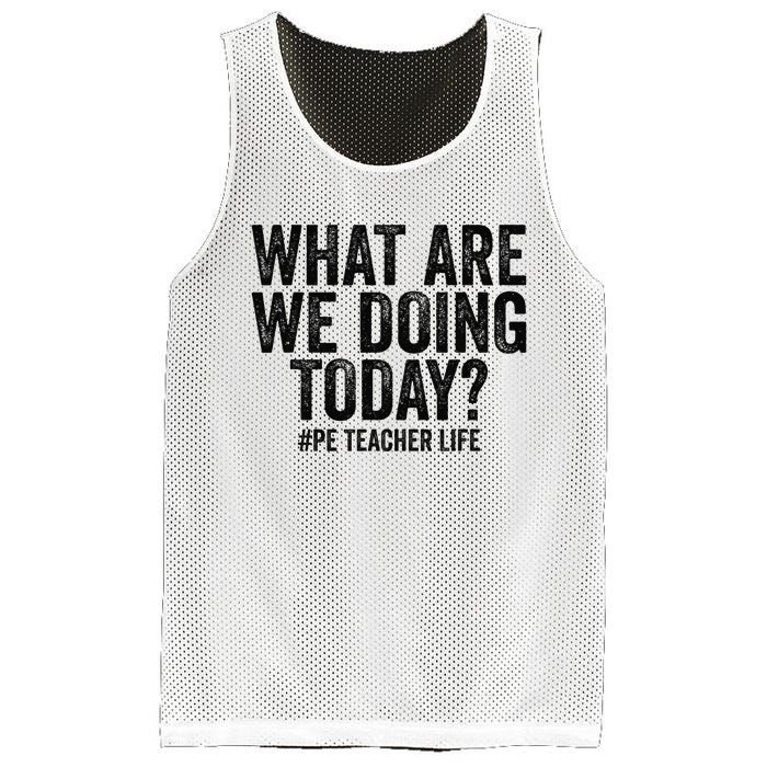 What are we doing today PE Teacher life Physical Education Mesh Reversible Basketball Jersey Tank