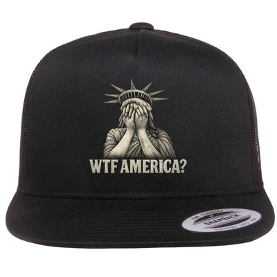WTF America? Flat Bill Trucker Hat