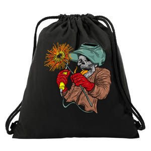 Welding Arc Welder Skeleton Skull Tig Gas welding Drawstring Bag