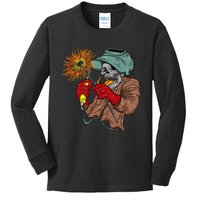 Welding Arc Welder Skeleton Skull Tig Gas welding Kids Long Sleeve Shirt