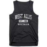 West Allis Wisconsin Wi Vintage Established Sports Tank Top