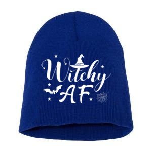 Witchy Af Witch Wiccan And Pagan Funny Gift Halloween Meaningful Gift Short Acrylic Beanie