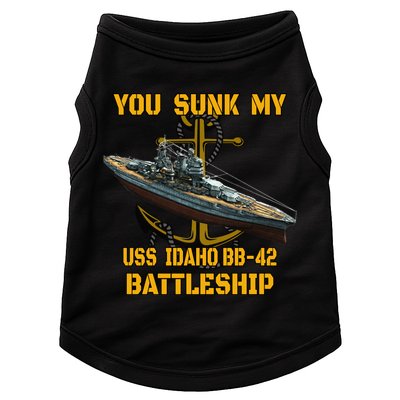 Ww2 American Warship Uss Idaho Bbgift42 Battleship Veterans Day Gift Doggie Tank