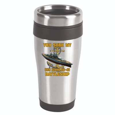 Ww2 American Warship Uss Idaho Bbgift42 Battleship Veterans Day Gift 16oz Travel Tumbler