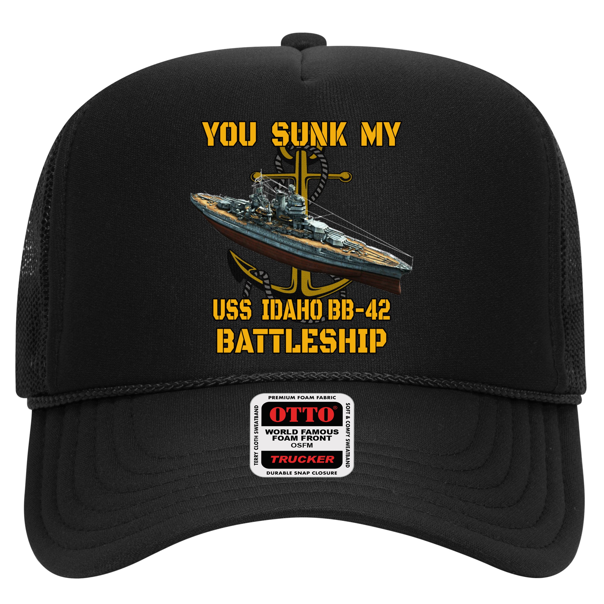 Ww2 American Warship Uss Idaho Bbgift42 Battleship Veterans Day Gift Hat