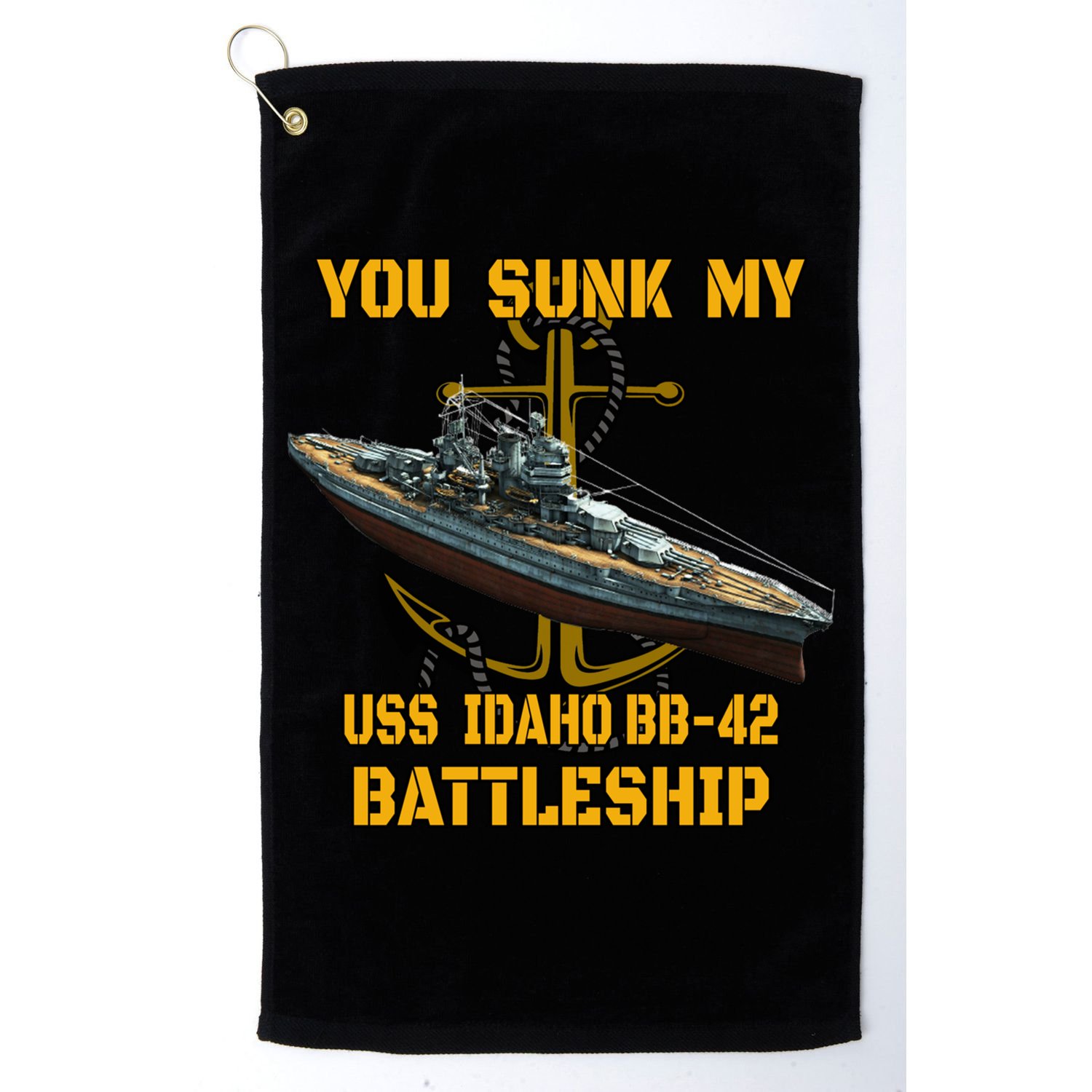 Ww2 American Warship Uss Idaho Bbgift42 Battleship Veterans Day Gift Golf Towel