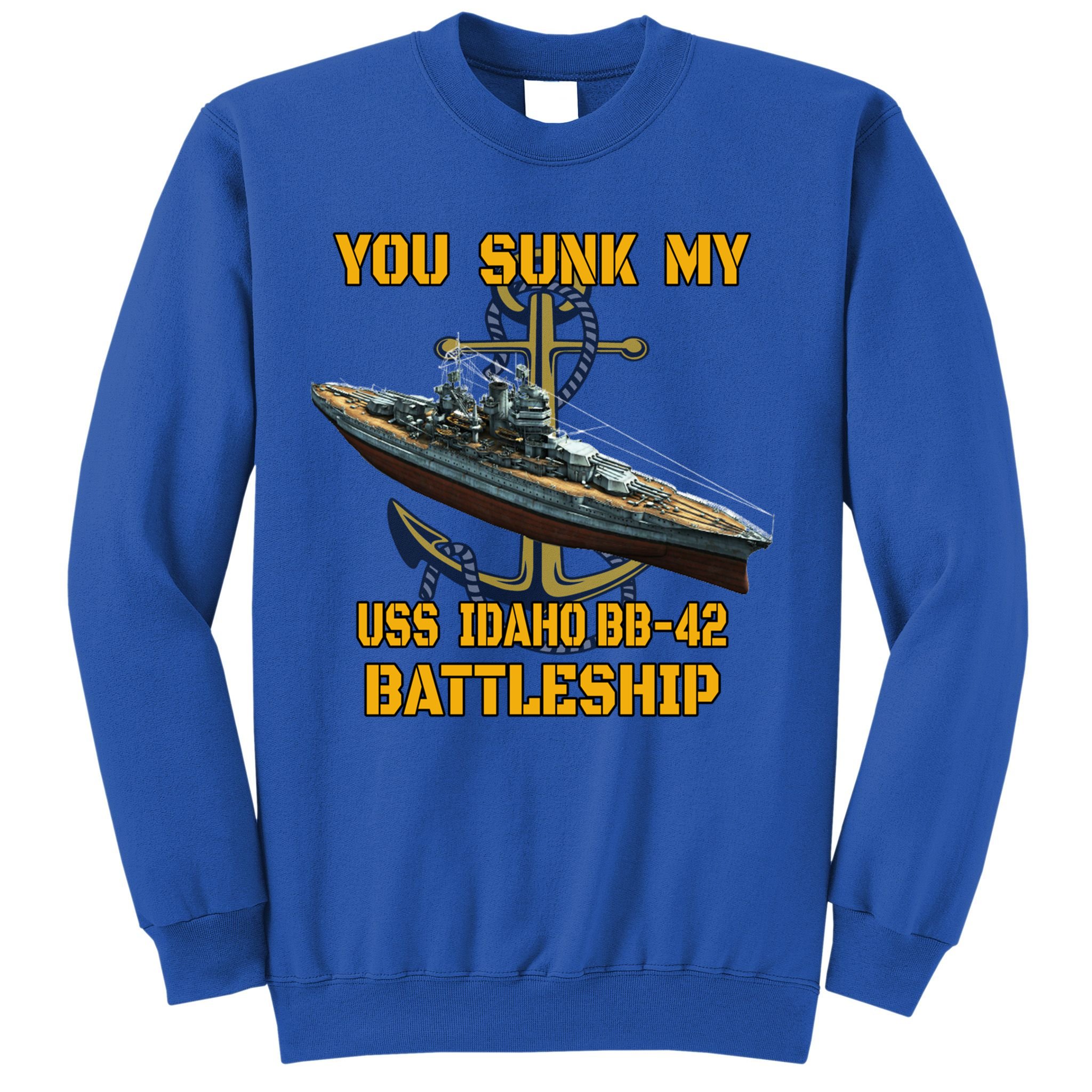 Ww2 American Warship Uss Idaho Bbgift42 Battleship Veterans Day Gift Sweatshirt