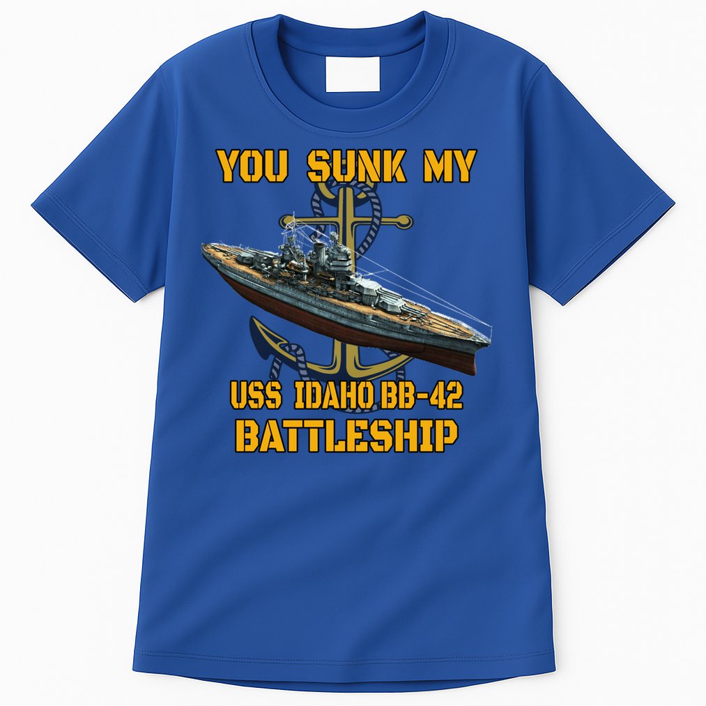 Ww2 American Warship Uss Idaho Bbgift42 Battleship Veterans Day Gift Tall T-Shirt