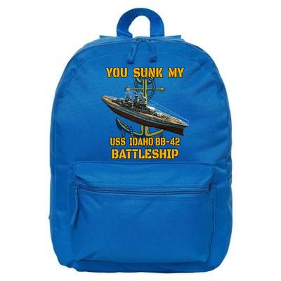 Ww2 American Warship Uss Idaho Bbgift42 Battleship Veterans Day Gift 16 in Basic Backpack
