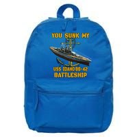 Ww2 American Warship Uss Idaho Bbgift42 Battleship Veterans Day Gift 16 in Basic Backpack