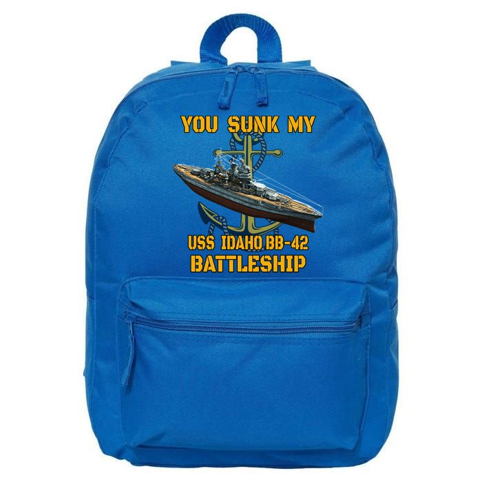 Ww2 American Warship Uss Idaho Bbgift42 Battleship Veterans Day Gift 16 in Basic Backpack