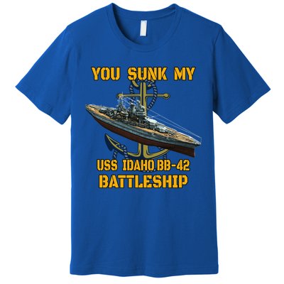 Ww2 American Warship Uss Idaho Bbgift42 Battleship Veterans Day Gift Premium T-Shirt