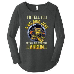 Welding Argon Welding Funny Welder Women's Perfect Tri Tunic Long Sleeve Shirt