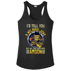 Welding Argon Welding Funny Welder Ladies PosiCharge Competitor Racerback Tank