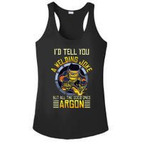 Welding Argon Welding Funny Welder Ladies PosiCharge Competitor Racerback Tank