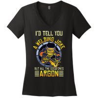 Welding Argon Welding Funny Welder Women's V-Neck T-Shirt