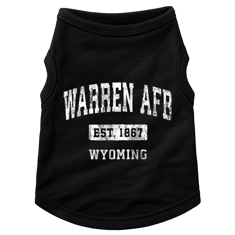 Warren Afb Wyoming Wy Vintage Sports Established Doggie Tank