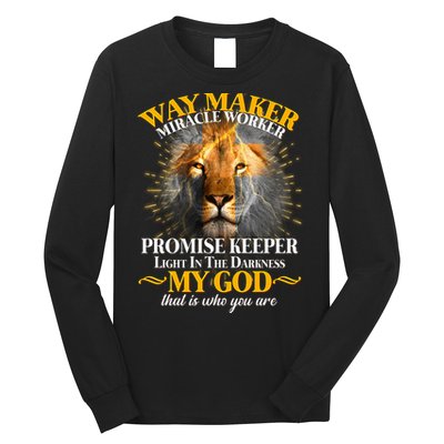 Way Maker Miracle Worker Lion Long Sleeve Shirt