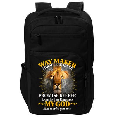 Way Maker Miracle Worker Lion Impact Tech Backpack