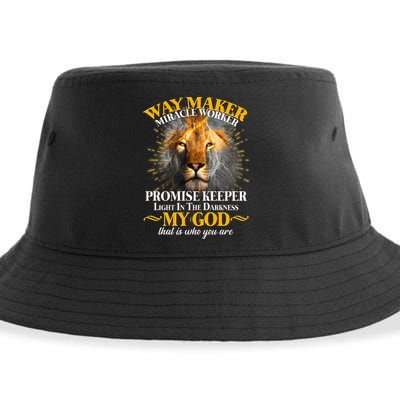 Way Maker Miracle Worker Lion Sustainable Bucket Hat