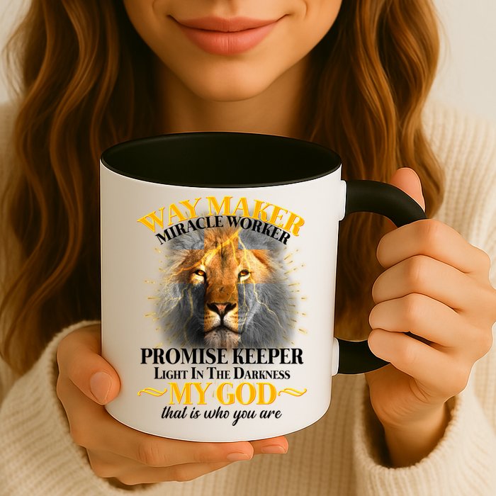 Way Maker Miracle Worker Lion Mug