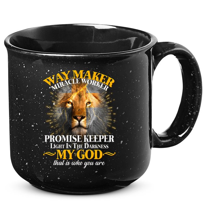 Way Maker Miracle Worker Lion 15oz Campfire Ceramic Mug