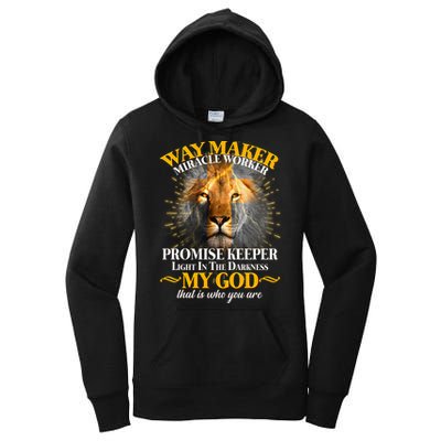 Way Maker Miracle Worker Lion Women's Pullover Hoodie