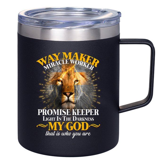 Way Maker Miracle Worker Lion 12oz Stainless Steel Coffee Mug