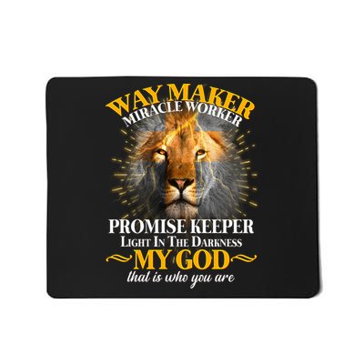 Way Maker Miracle Worker Lion Mousepad