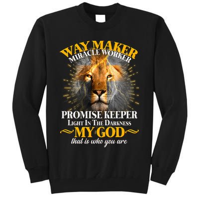 Way Maker Miracle Worker Lion Tall Sweatshirt
