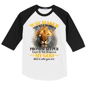 Way Maker Miracle Worker Lion Baseball Sleeve Shirt