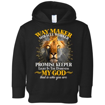 Way Maker Miracle Worker Lion Toddler Hoodie