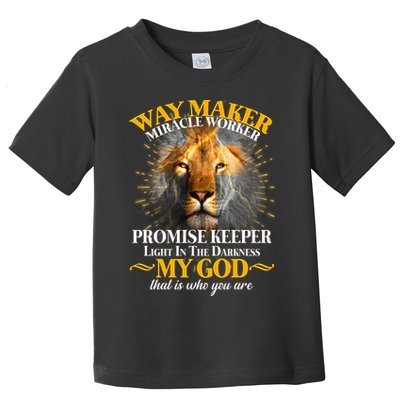 Way Maker Miracle Worker Lion Toddler T-Shirt