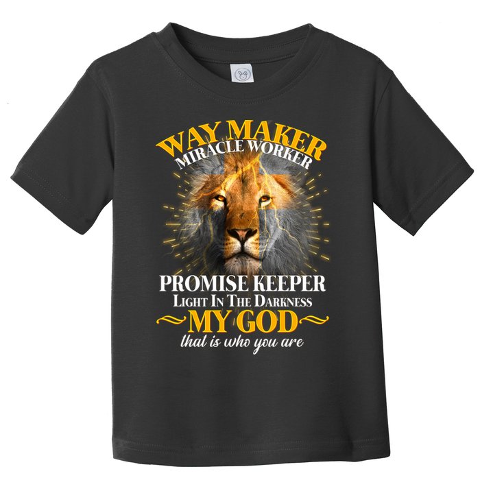 Way Maker Miracle Worker Lion Toddler T-Shirt