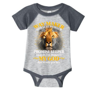 Way Maker Miracle Worker Lion Infant Baby Jersey Bodysuit