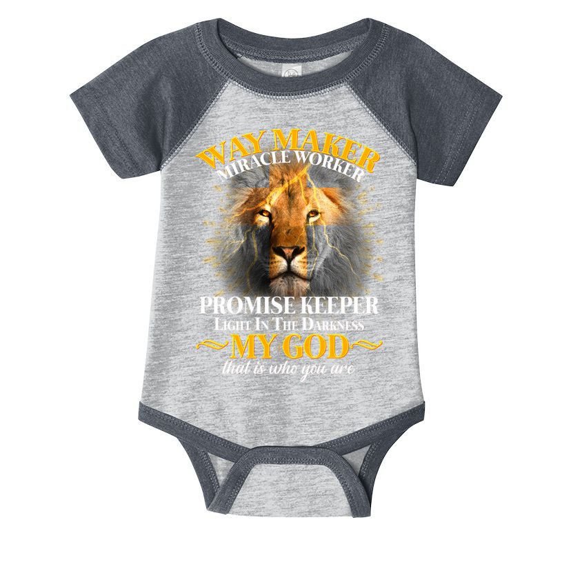 Way Maker Miracle Worker Lion Infant Baby Jersey Bodysuit