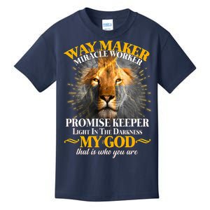 Way Maker Miracle Worker Lion Kids T-Shirt