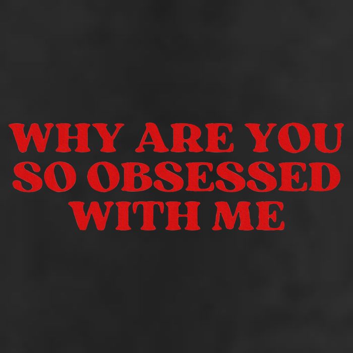 Why Are You So Obsessed With Me Aesthetic 7 Panel Mesh Trucker Snapback Hat