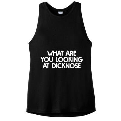 What Are You Looking At Dicknose Ladies PosiCharge Tri-Blend Wicking Tank